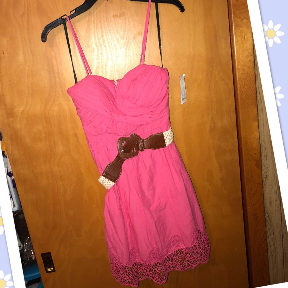NWT Pink belted Sundress Sz 5